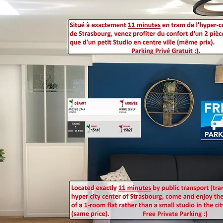 T2 - Tram Direct Strasbourg Centre Ville En 11 Min - Parking Gratuit Schiltigheim Exterior photo